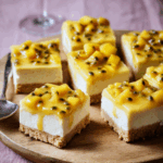 Marry Berry Party Cheesecake with Mango and Passionfruit Salsa