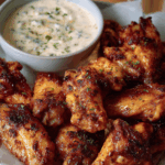 Marry Berry Sriracha Chicken Wings with Sriracha and Sour Cream Dip