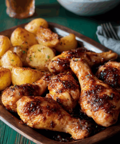 Marry Berry Honey Mustard Chicken with Rustic Potatoes